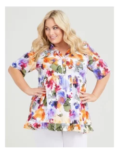 Natural Las Palmas Top In Print -Women Summer Clothing Store 951418360 3 720x928