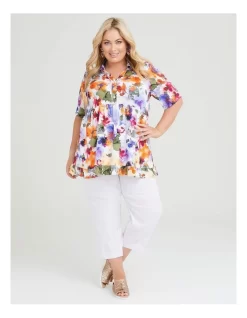 Natural Las Palmas Top In Print -Women Summer Clothing Store 951418360 4 720x928