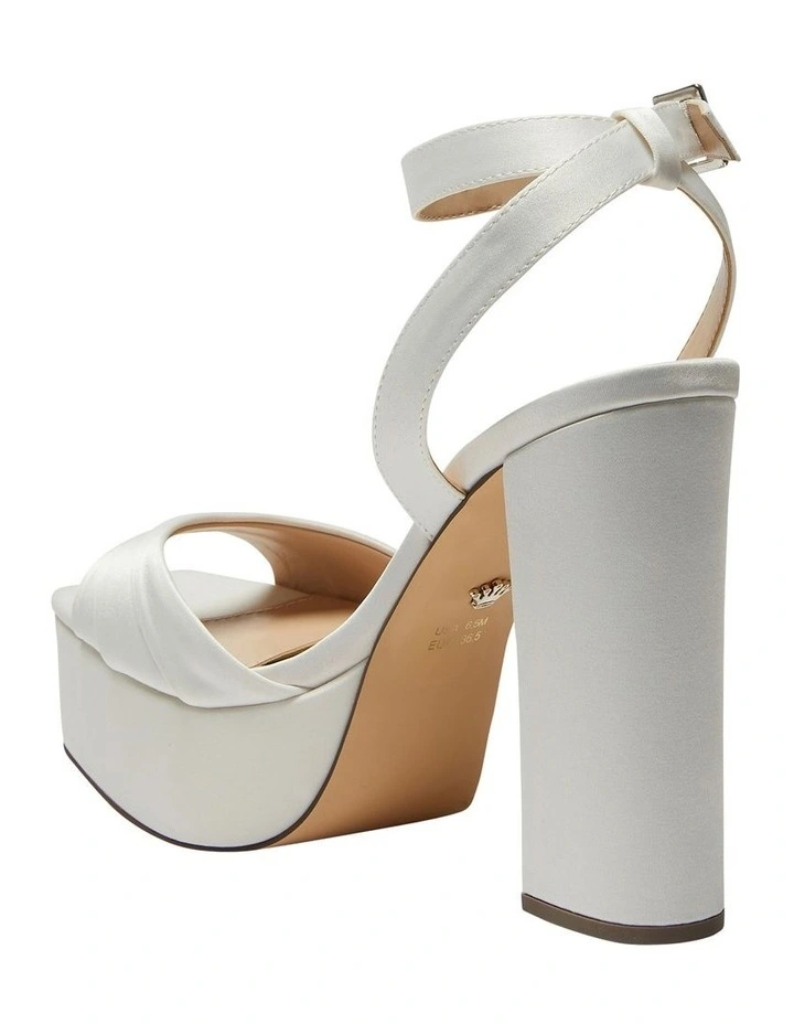 Dorcas Luster Satin Sandals In Cream 8 Dorcas Luster Satin Sandals In Cream - Image 6