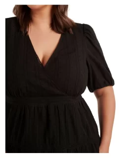 Riley Textured Tiered Mini Dress In Black -Women Summer Clothing Store 952791850 4 720x928