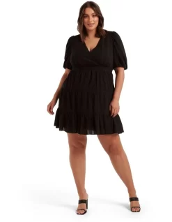 Riley Textured Tiered Mini Dress In Black -Women Summer Clothing Store 952791850 5 720x928