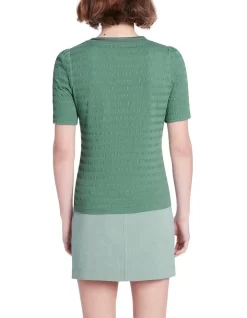 Dallas Textured Tee In Silver Pine -Women Summer Clothing Store 952926400 3 720x928