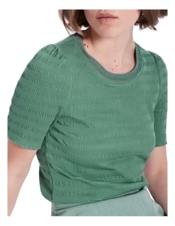 Dallas Textured Tee In Silver Pine -Women Summer Clothing Store 952926400 4 720x928