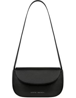 One Of These Days Flapover Shoulder Bag In Black