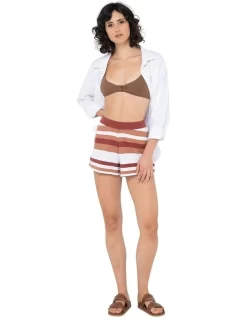 Rusty Sandbar Knitted Short In Brown -Women Summer Clothing Store 955257760 6 720x928