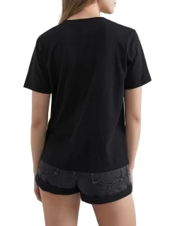 French Connection The Essential Crew Tee In Black -Women Summer Clothing Store 955588060 955581580 3 720x928