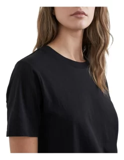 French Connection The Essential Crew Tee In Black -Women Summer Clothing Store 955588060 955581580 4 720x928