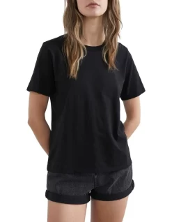 French Connection The Essential Crew Tee In Black -Women Summer Clothing Store 955588060 955581580 5 720x928