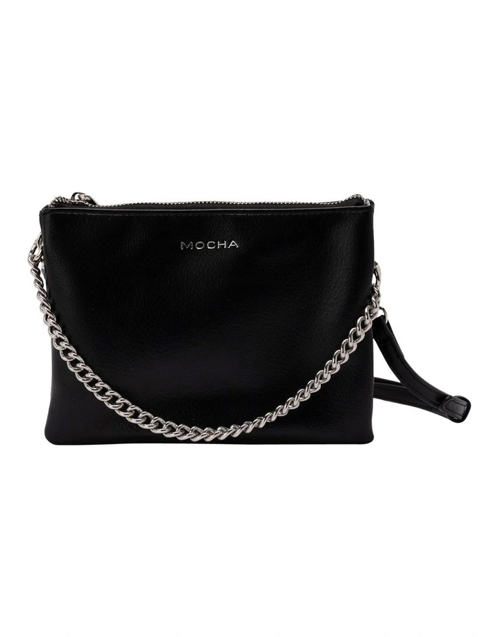 Double Jessie Crossbody In Black/Silver 3 Double Jessie Crossbody In Black/Silver