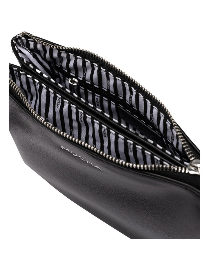 Double Jessie Crossbody In Black/Silver 5 Double Jessie Crossbody In Black/Silver - Image 3