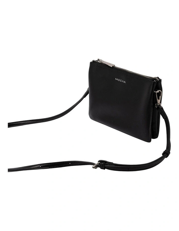 Double Jessie Crossbody In Black/Silver 6 Double Jessie Crossbody In Black/Silver - Image 4