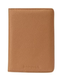 Leather Passport Holder In Brown