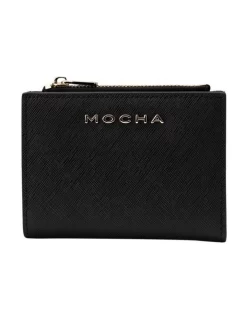 Kristin Mini Leather Wallet In Black