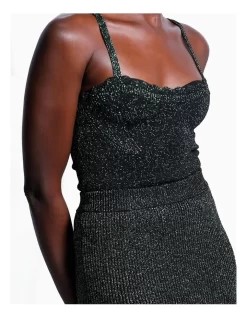 Roberta Lurex Pointelle Cami In Garnet Green -Women Summer Clothing Store 959199040 3 720x928