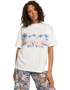 Roxy Malibu Paradise T-Shirt In White