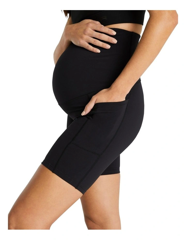 Maternity Quad Shorts In Black 7 Maternity Quad Shorts In Black - Image 5