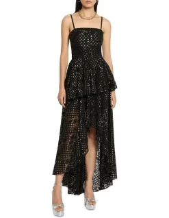 Cocktails And Sunrise Dress In Black