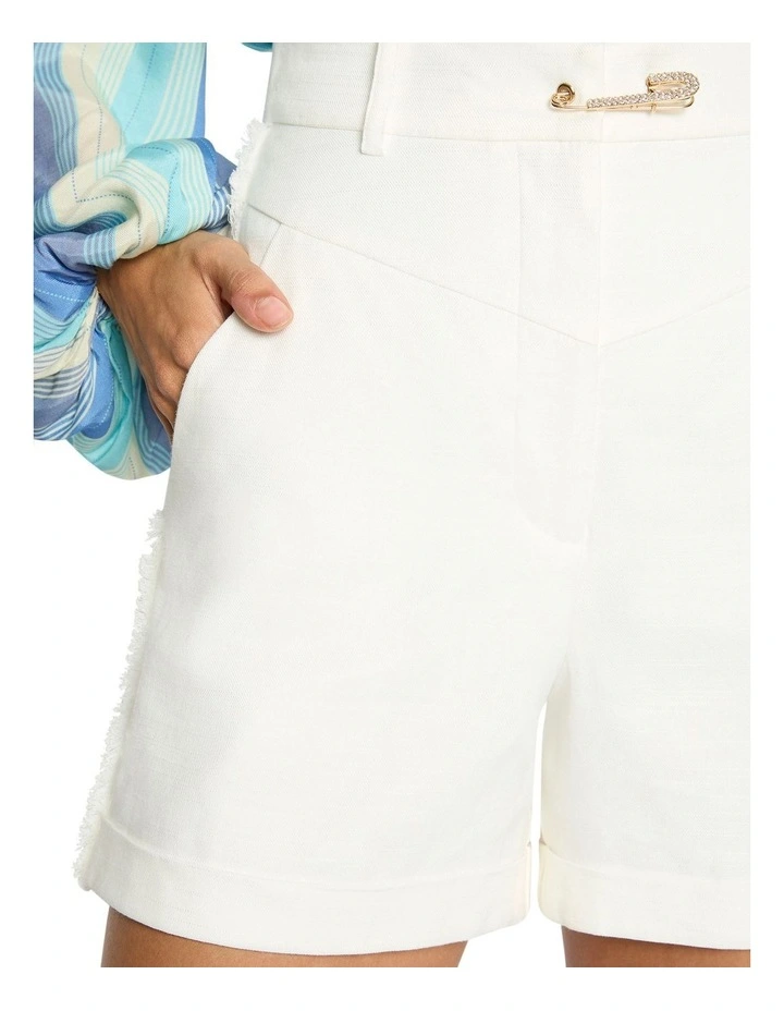 Punctured Ego High Waisted Short In White 8 Punctured Ego High Waisted Short In White - Image 6