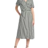 Cerys Stripe Wrap Dress In Moss/White -Women Summer Clothing Store 962304940 1 720x928