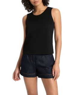 Tatti Textured Tank In Black
