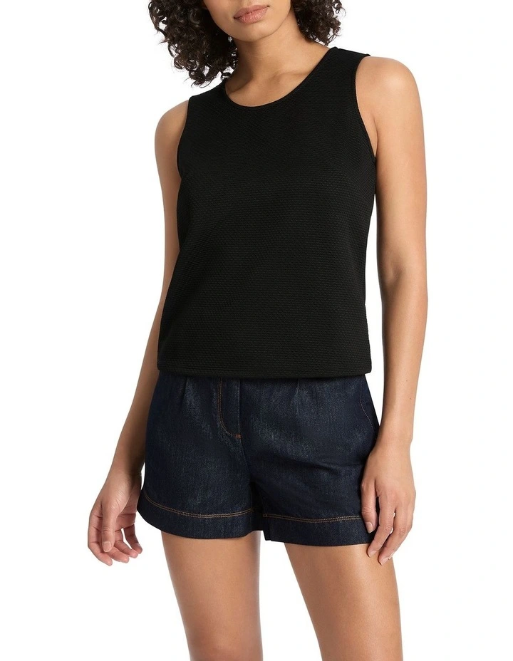 Tatti Textured Tank In Black 2 Tatti Textured Tank In Black
