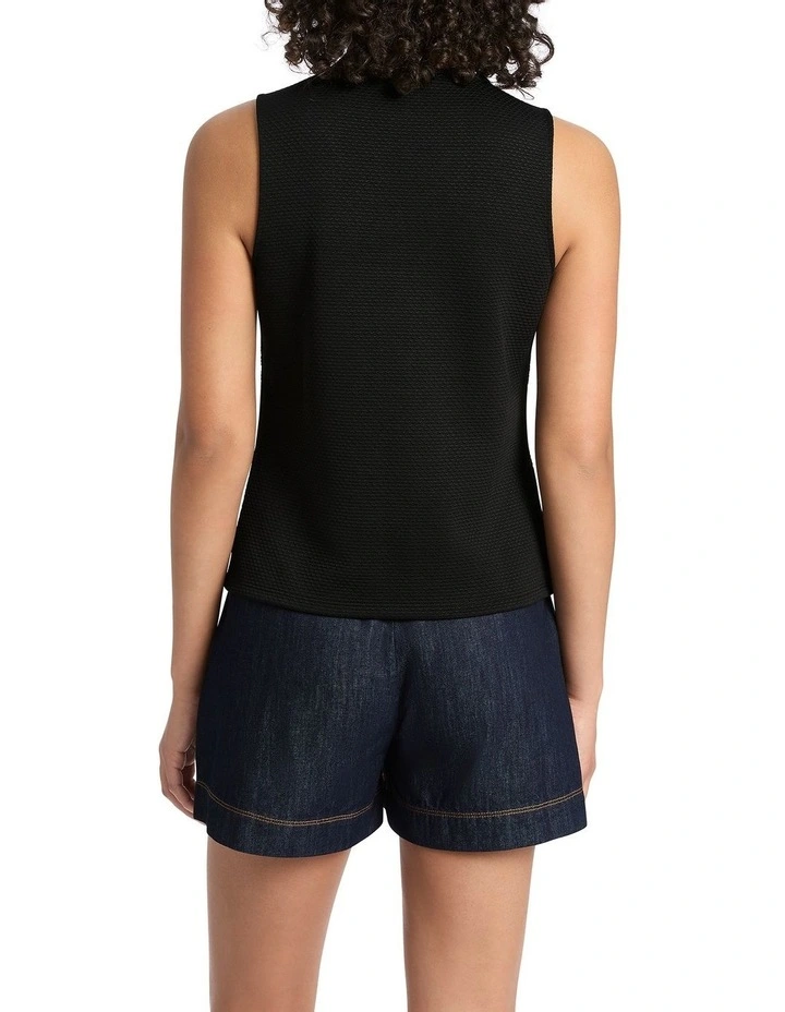 Tatti Textured Tank In Black 4 Tatti Textured Tank In Black - Image 3