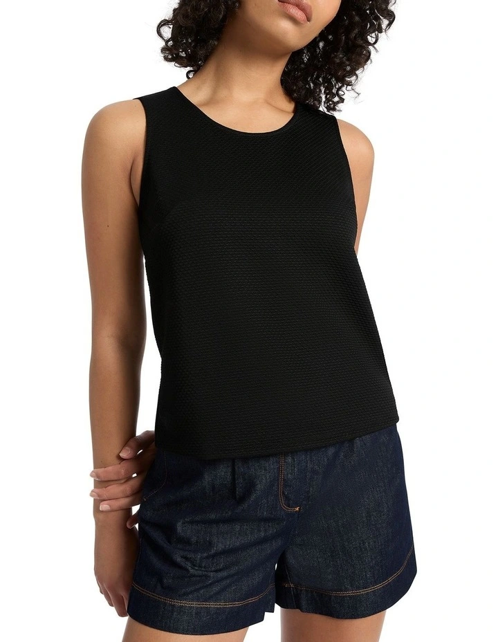 Tatti Textured Tank In Black 5 Tatti Textured Tank In Black - Image 4
