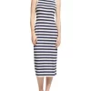 Oxford Hattie Dress In White/Navy