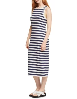 Oxford Hattie Dress In White/Navy -Women Summer Clothing Store 963295390 3 720x928