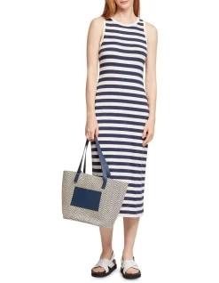 Oxford Hattie Dress In White/Navy -Women Summer Clothing Store 963295390 5 720x928