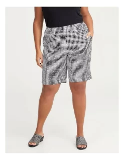 Check Natural Short Black/white Check