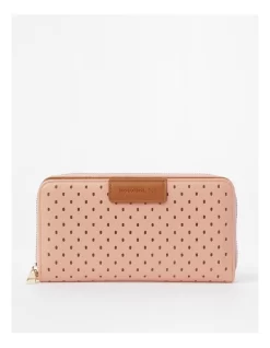 La Paz Zip Top Wallet In Blush