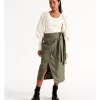 European Linen Wrap Midi Skirt In Khaki 1 European Linen Wrap Midi Skirt In Khaki -Women Summer Clothing Store 965268190 1 720x928