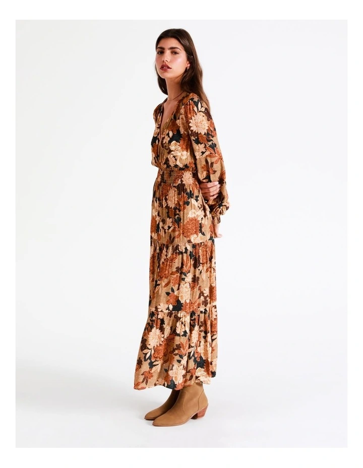 Shirred Waist Dress In Assorted 3 Shirred Waist Dress In Assorted