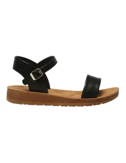 Eliza Sandals In Black Smooth