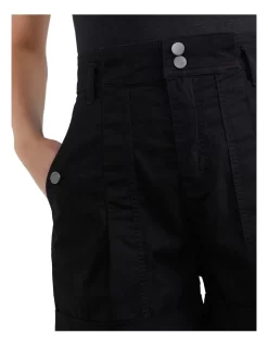 French Connection Utility High Waist Short In Black -Women Summer Clothing Store 967249450 967241260 4 720x928