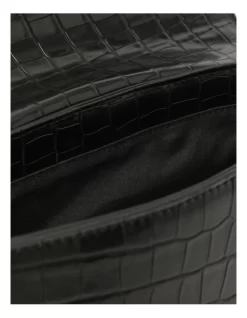 Shelby Croc Shoulder Bag In Black -Women Summer Clothing Store 968078170 7 720x928