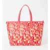 Tenerife Top Handle Tote Bag In Pink Print -Women Summer Clothing Store 969378220 1 720x928