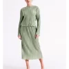 Recycled Satin Plisse Midi Skirt In Sage -Women Summer Clothing Store 970213420 1 720x928