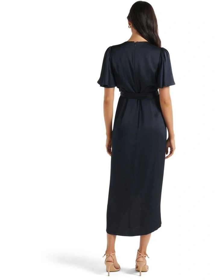Forever New Carolina Satin Midi Dress In Navy 4 Forever New Carolina Satin Midi Dress In Navy - Image 2