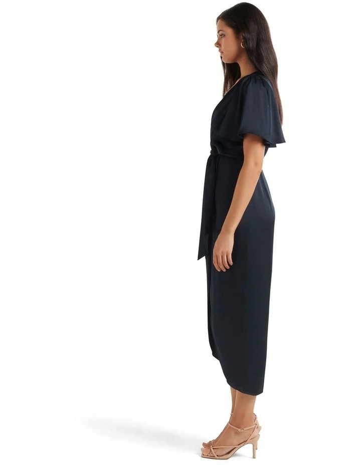 Forever New Carolina Satin Midi Dress In Navy 5 Forever New Carolina Satin Midi Dress In Navy - Image 3