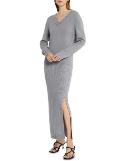 Moda Cashmere Knit Skirt In Grey 11 Moda Cashmere Knit Skirt In Grey -Women Summer Clothing Store 974823040 4 720x928