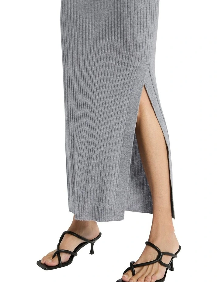 Moda Cashmere Knit Skirt In Grey 7 Moda Cashmere Knit Skirt In Grey - Image 5