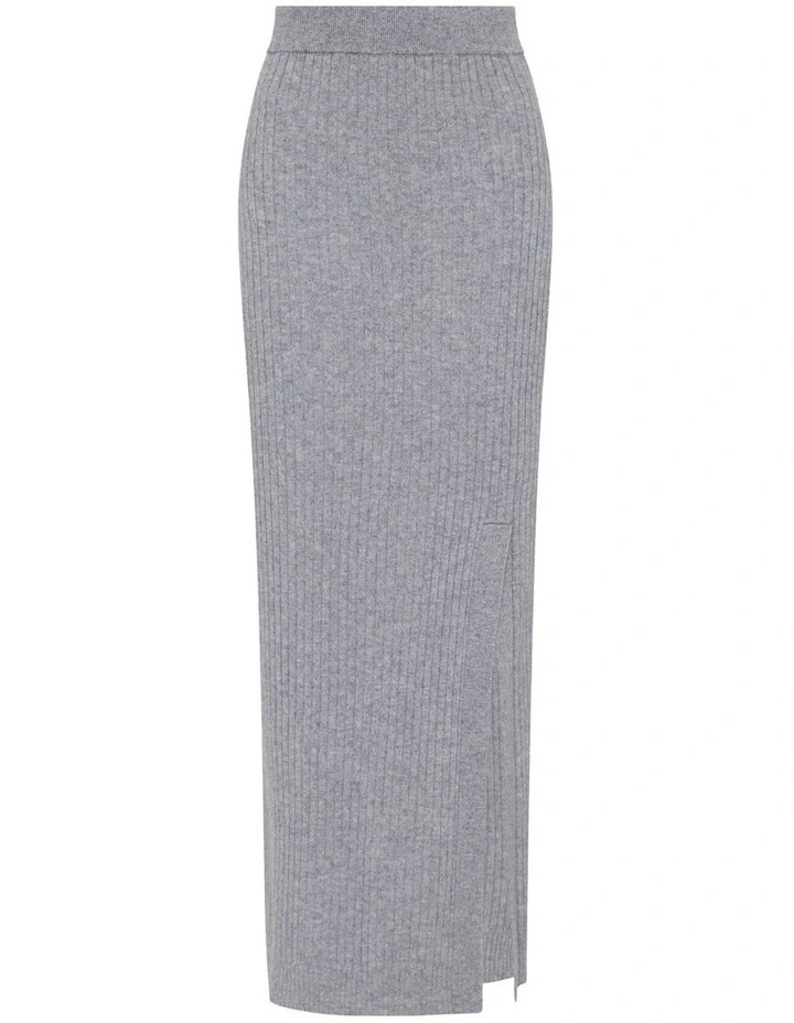 Moda Cashmere Knit Skirt In Grey 8 Moda Cashmere Knit Skirt In Grey - Image 6