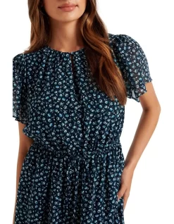 Nahla Flutter Sleeve Mini In Blue 10 Nahla Flutter Sleeve Mini In Blue -Women Summer Clothing Store 976639510 4 720x928