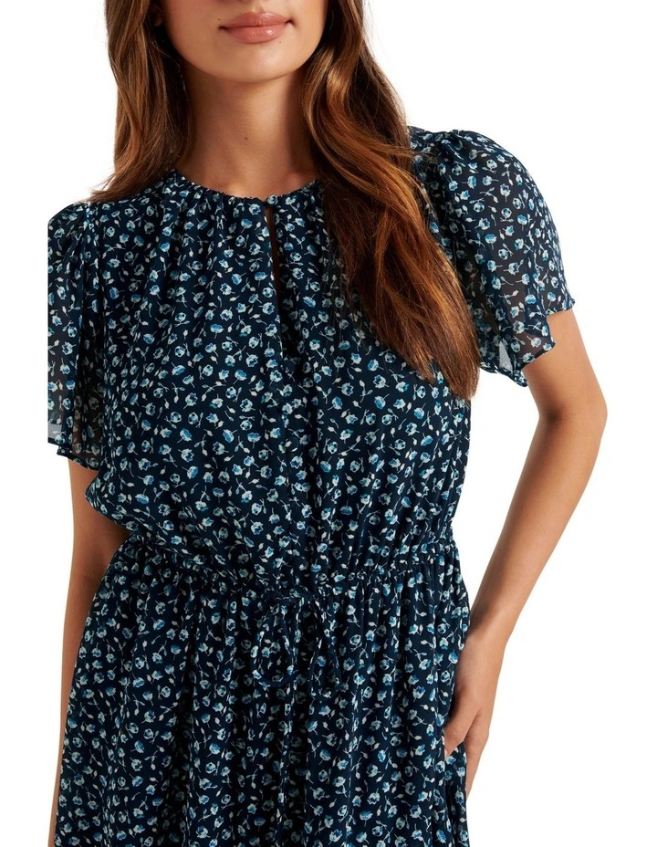 Nahla Flutter Sleeve Mini In Blue 6 Nahla Flutter Sleeve Mini In Blue - Image 4