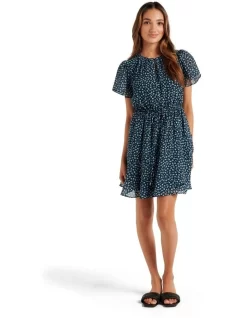 Nahla Flutter Sleeve Mini In Blue 11 Nahla Flutter Sleeve Mini In Blue -Women Summer Clothing Store 976639510 5 720x928