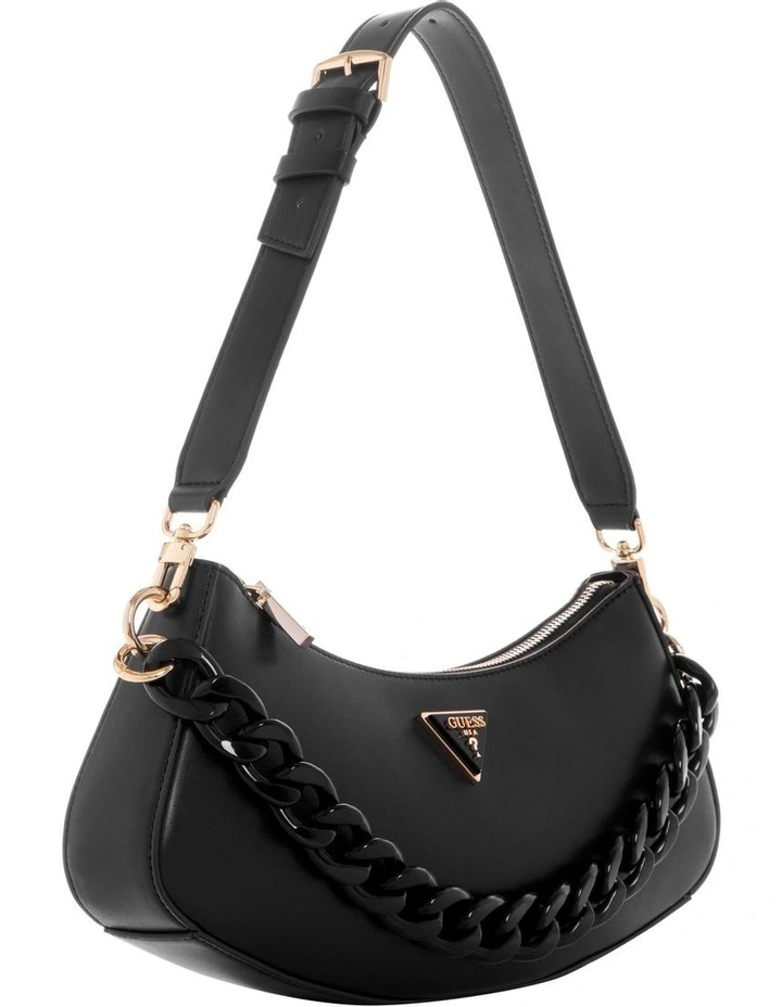 Guess Corina Zip Top Shoulder Bag In Black 6 Guess Corina Zip Top Shoulder Bag In Black - Image 4
