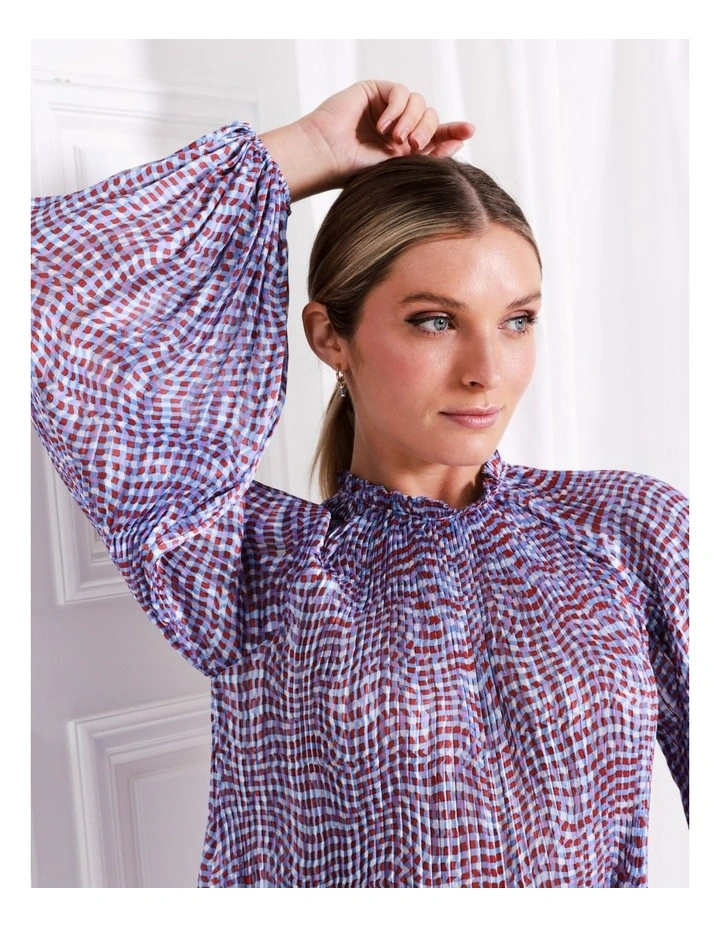 Recycled Blend High Neck Raglan Blouse In Assorted 4 Recycled Blend High Neck Raglan Blouse In Assorted - Image 2