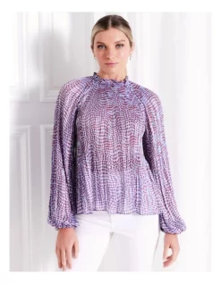 Recycled Blend High Neck Raglan Blouse In Assorted 9 Recycled Blend High Neck Raglan Blouse In Assorted -Women Summer Clothing Store 977461750 4 720x928